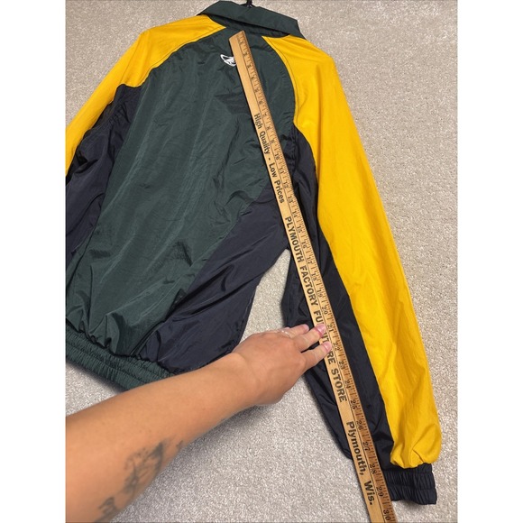 Vintage Green Bay Packers Jacket Logo Athletic Youth Large (14-16) Windbreaker - Picture 9 of 9